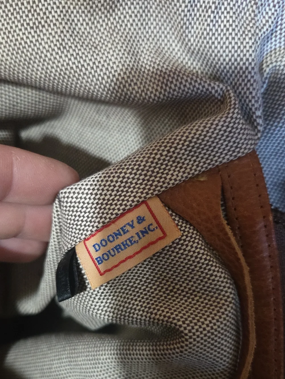 Vintage Y2k Dooney And Bourke Bella Shopper Bag Blue And Brown Suede 2001